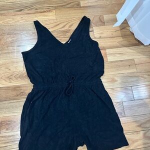 Old Navy Terry Black Romper Coverup